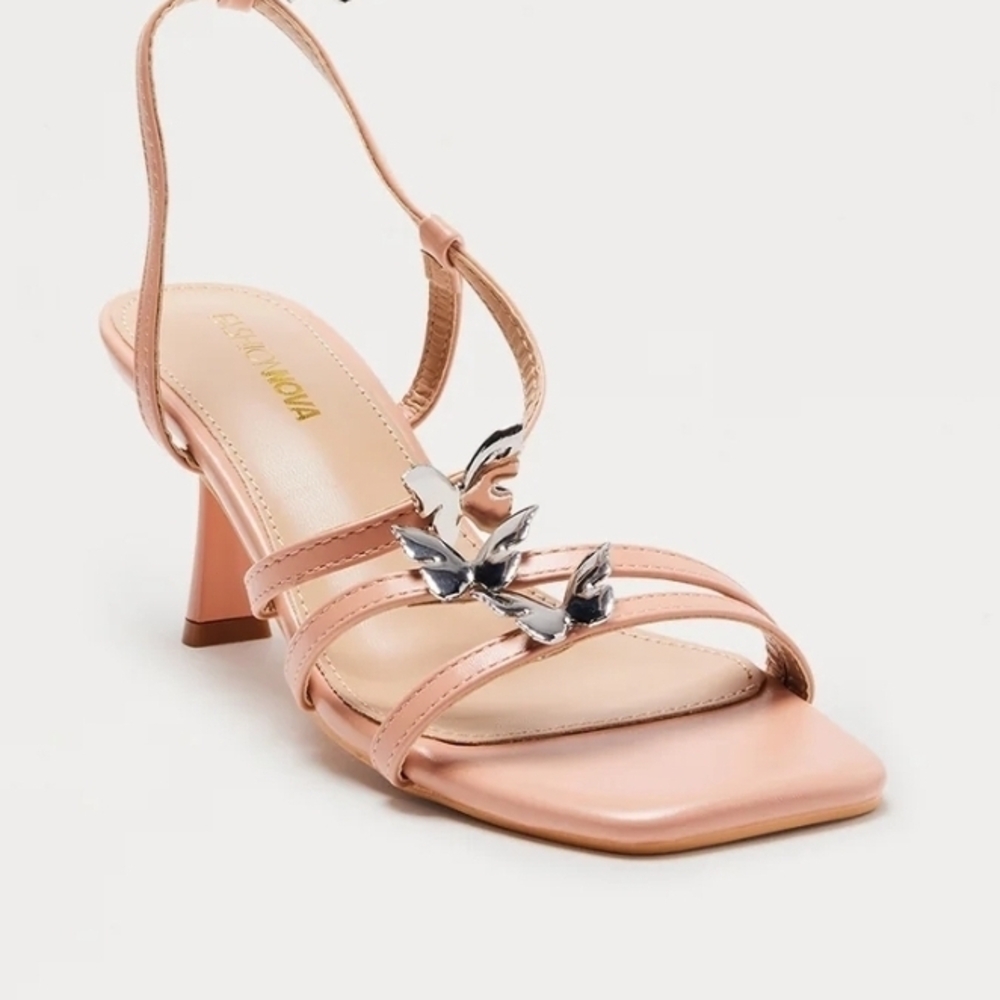Fashion Nova Pink Strappy Heels